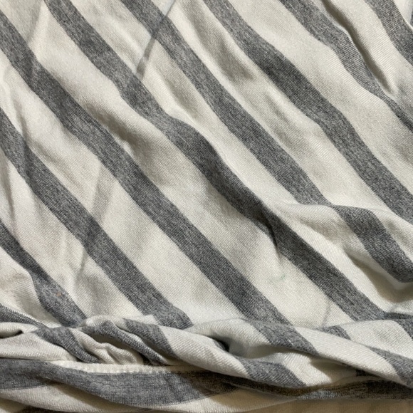 White House Black Market Grey and White Striped Top - Picture 6 of 7
